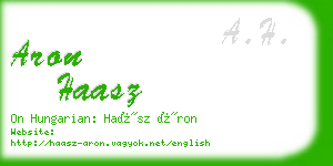 aron haasz business card